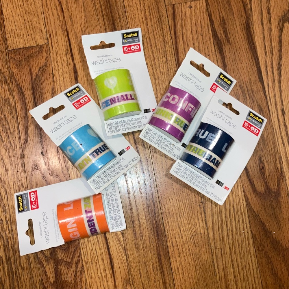 One Direction Washi Tapes - set of 5